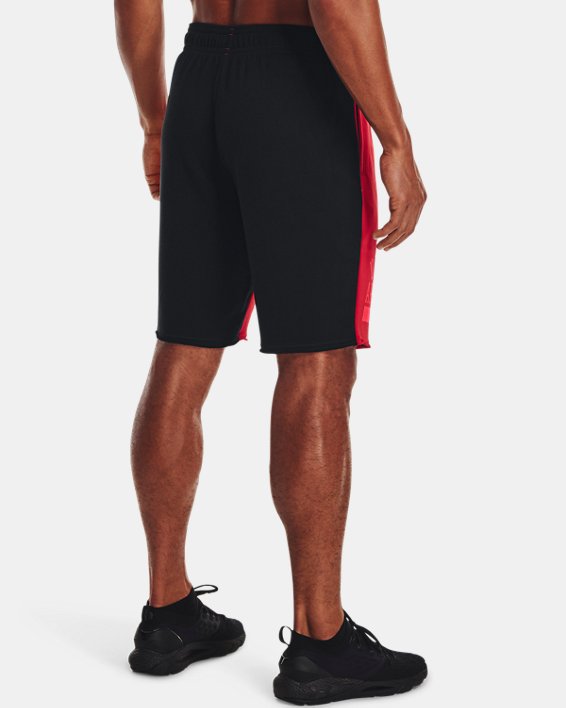 Men's UA Rival Terry Colorblock Shorts, Red, pdpMainDesktop image number 1